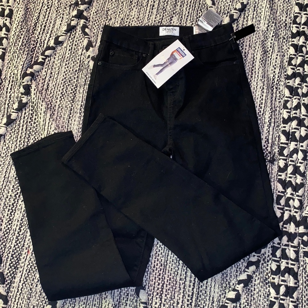 Girls high rise black distressed jeans